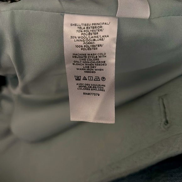 Ann Taylor XXS PETITE Wool Blend Chesterfield Coat - Picture 4 of 4